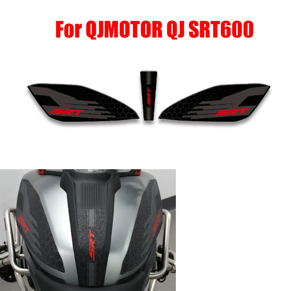 For QJMOTOR QJ SRT600 SRT600SX SRT600X Motorcycle Side Sticker Fuel Tank Decal Protector Traction Pad Decoration Sets Anti-slip