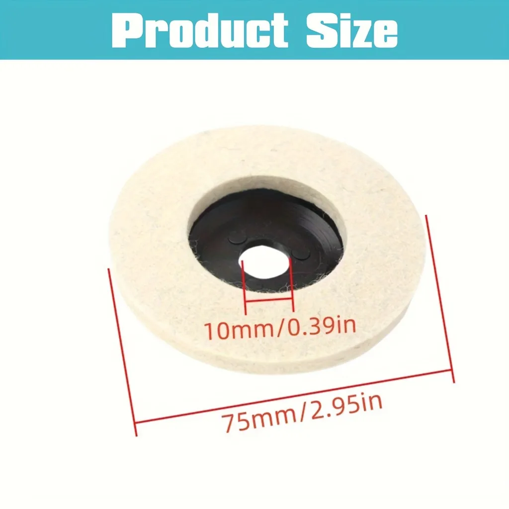 10Pcs 75mm Heavy-Duty Polishing Wheels – Scratch-Free, Safe Plastic Backing for Metal, Marble, Glass