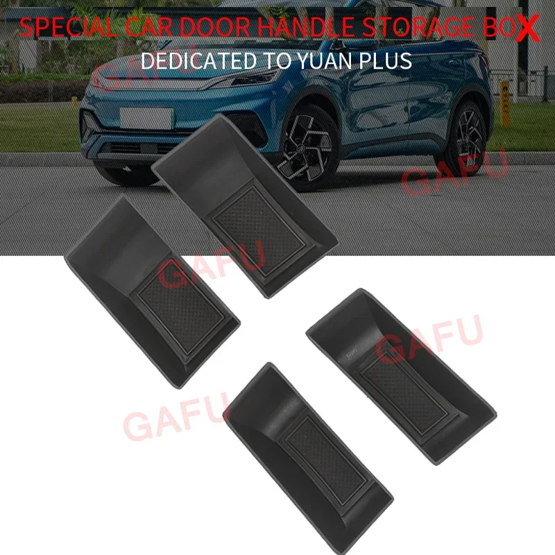 

For BYD Atto 3 Yuan Plus EV Car Handle Door Accessories Car Front Rear Door Inner Door Multifunctional ABS Storage Box