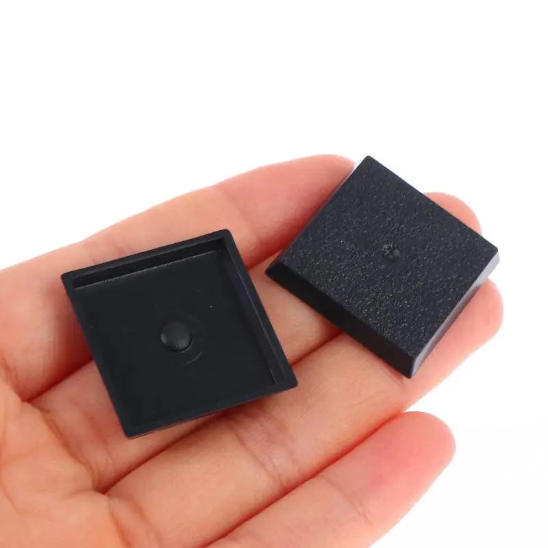 20Pcs 25mm Square Wargame Miniature Base Black Plastic Bottom Model Figure Holder For Tabletop Wargaming Hobby Crafts DIY view 6