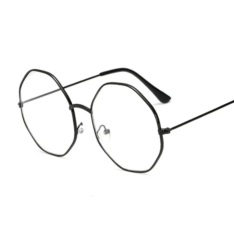Vintage okulary blokujące niebieskie światło ramka okrągłe soczewki krótkowzroczność lustro optyczne proste metalowe kobiety mężczyźni przezroczyste oprawki do okularów