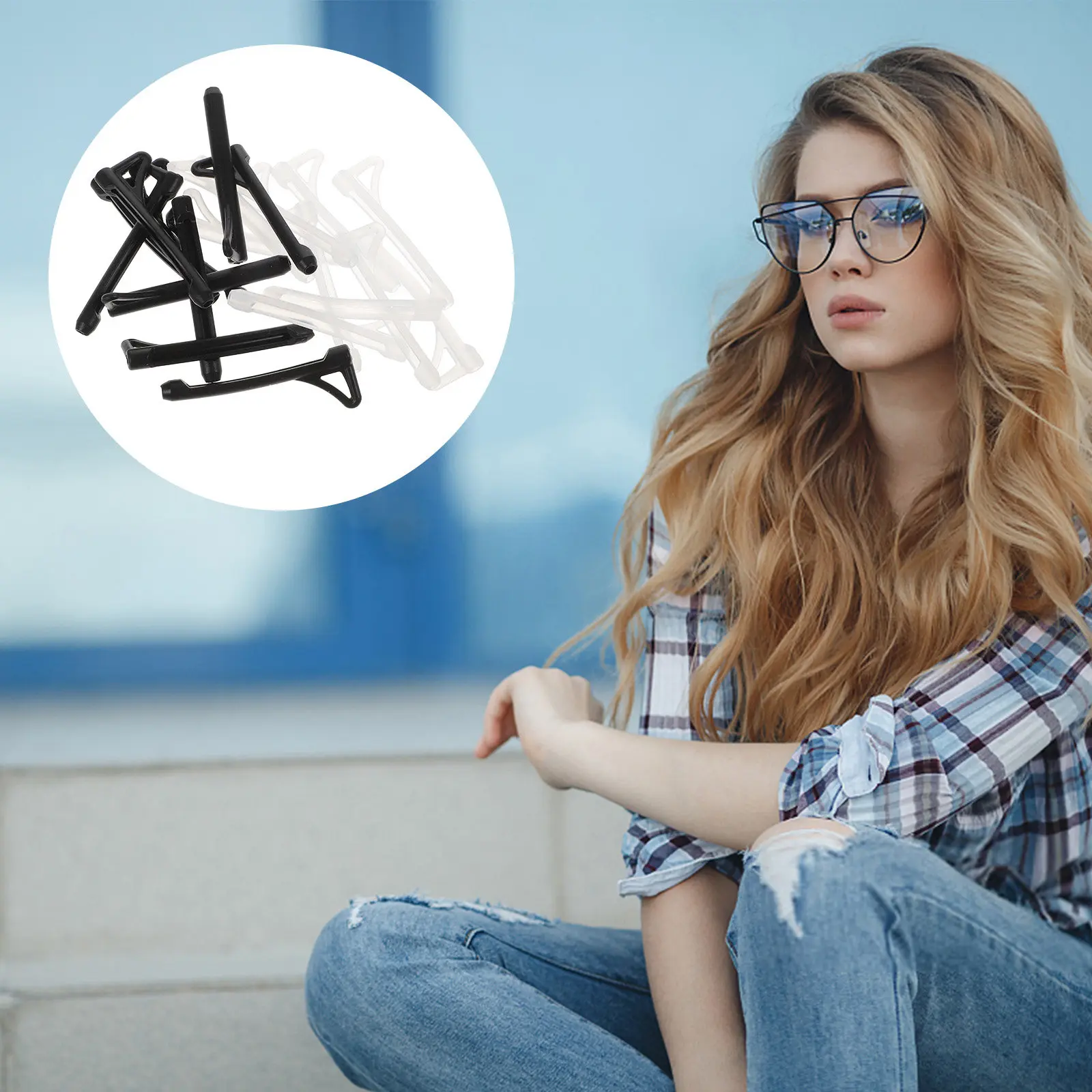 

Anti Slip Glasses Ear Hook Silicone Eyeglass Grips Temple Tips Eyewear Accessories For Sports Running Gym Outdoor