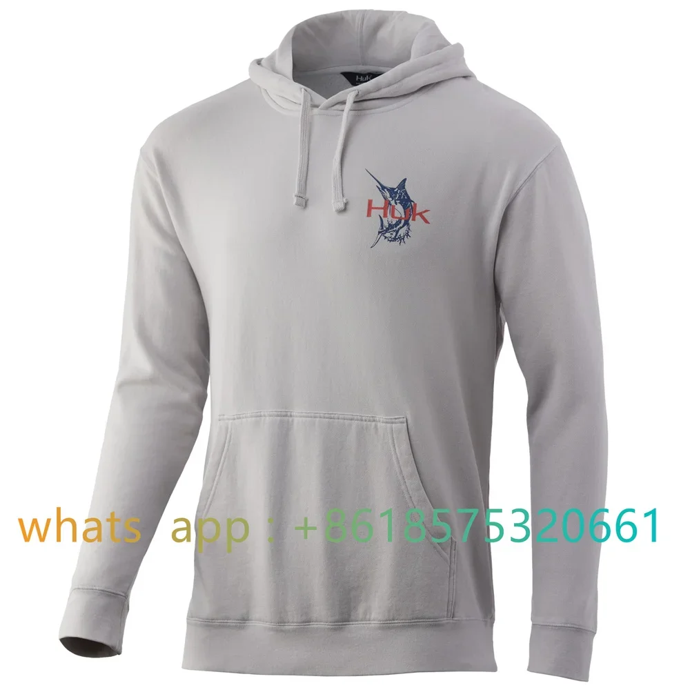 HUK ANGRY MARLIN felpa con cappuccio in cotone una classica felpa con cappuccio pullover felpe con cappuccio ad alte prestazioni allenamento gear palestra/maglione sportivo all'aperto