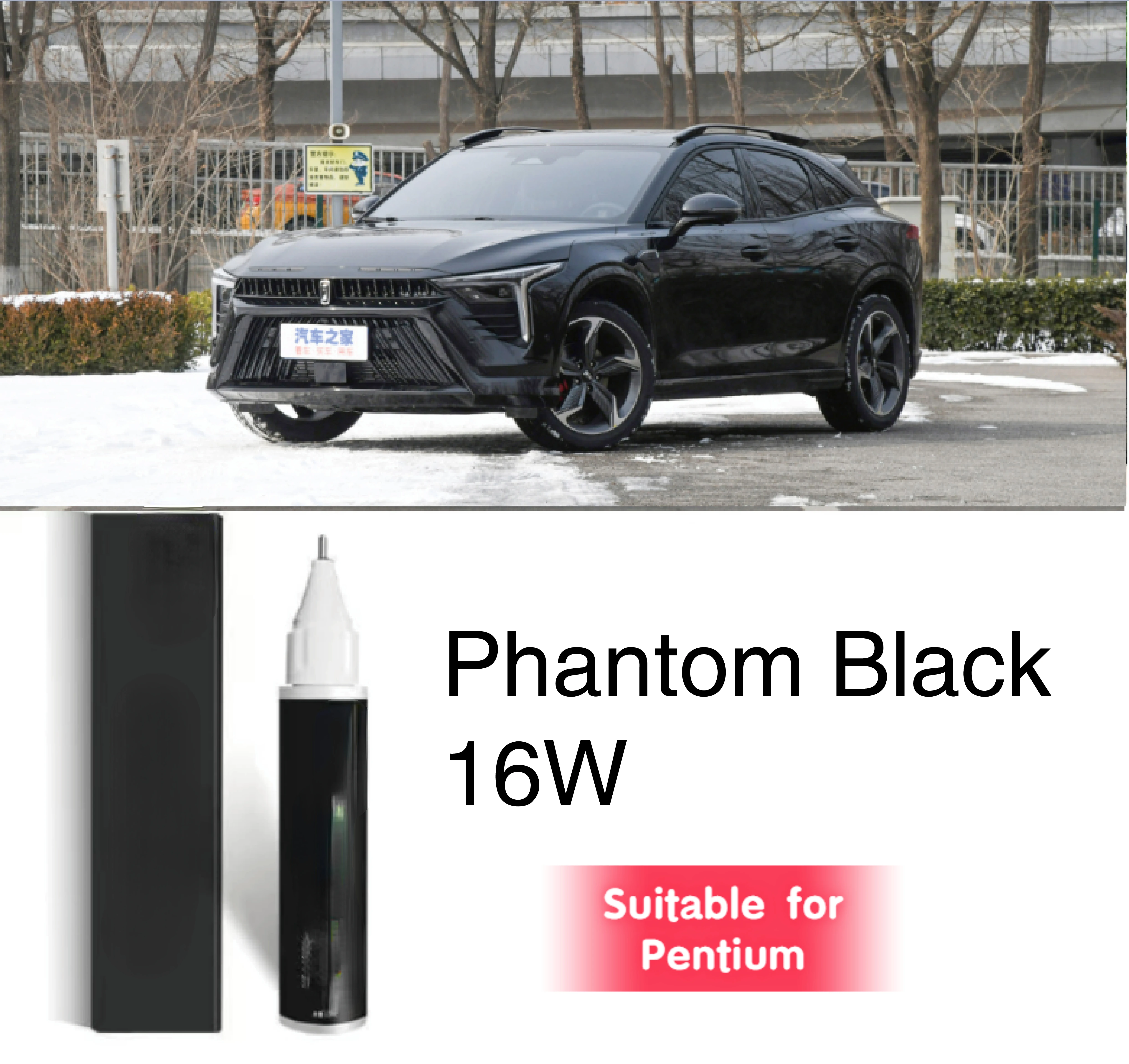 Suitable for Pentium paint repair pen Phantom Black 16W  Polar Night Black 41W scratch repair car scratch repair Pentium paint