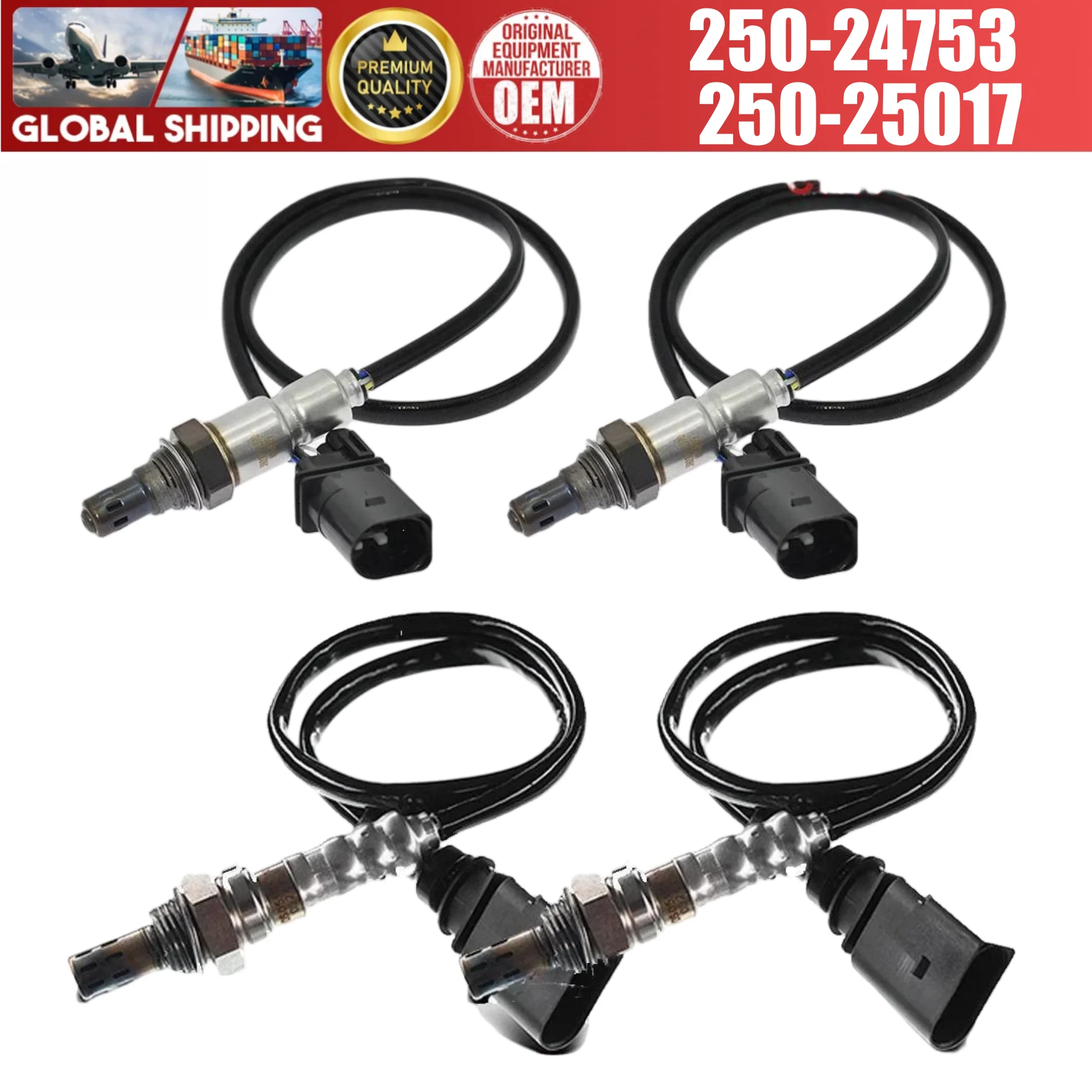 4PCS front&rear Oxygen Sensor fit for Audi A4 A6 A7 Quattro Q5 S4 S5 234-5030 234-4120