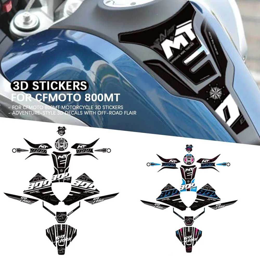 For CFMOTO 800MT Sport Explore Touring  Adventure Protector Tank Pad Grips Kit Knee Fairing Fender Stickers Decals