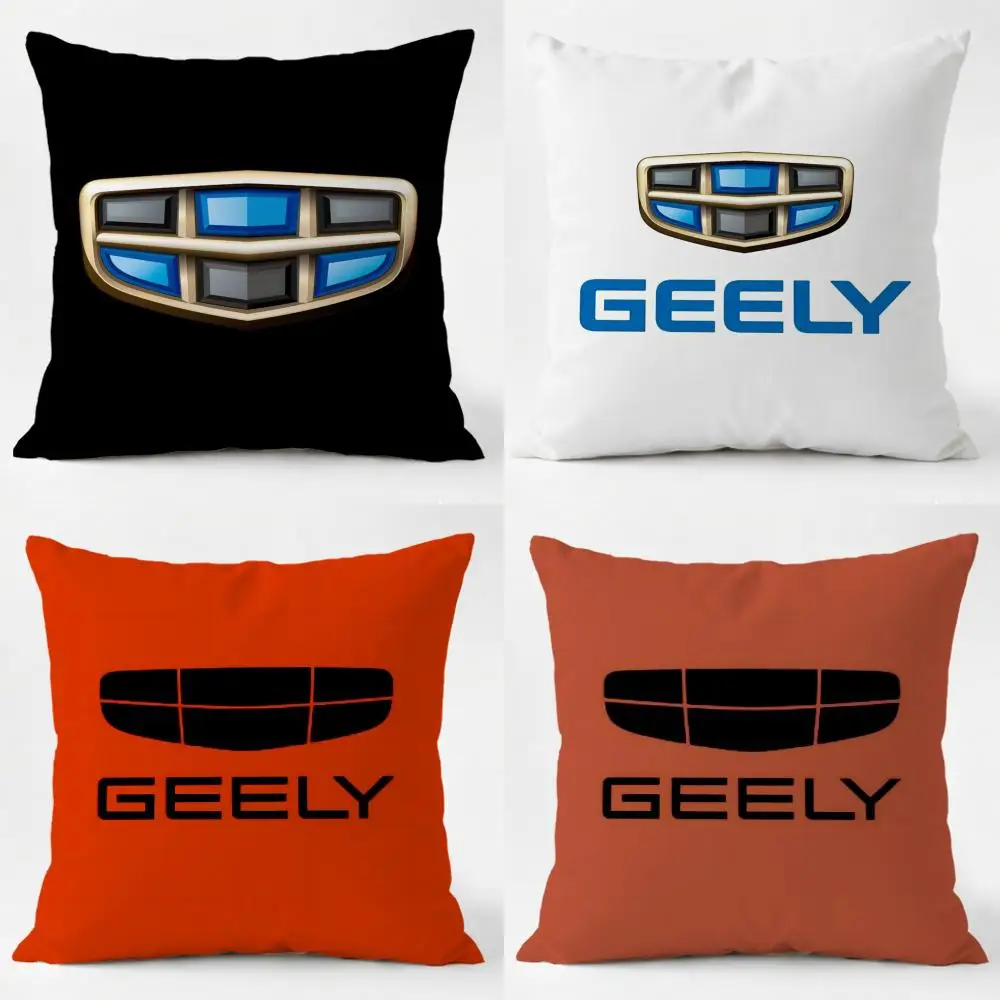 Luxury G-Geely Brand Cushion Cover Daily Washable Linen Pillowcase Soft  for Sofa Bed Home Room Decor
