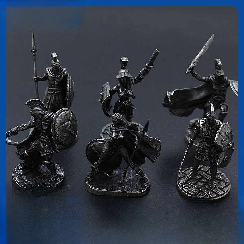 19 styles of  Ancient Spartan Rome Soliders Figurines Miniatures Vintage Metal Soldiers Model Statue Desktop Ornament Gift