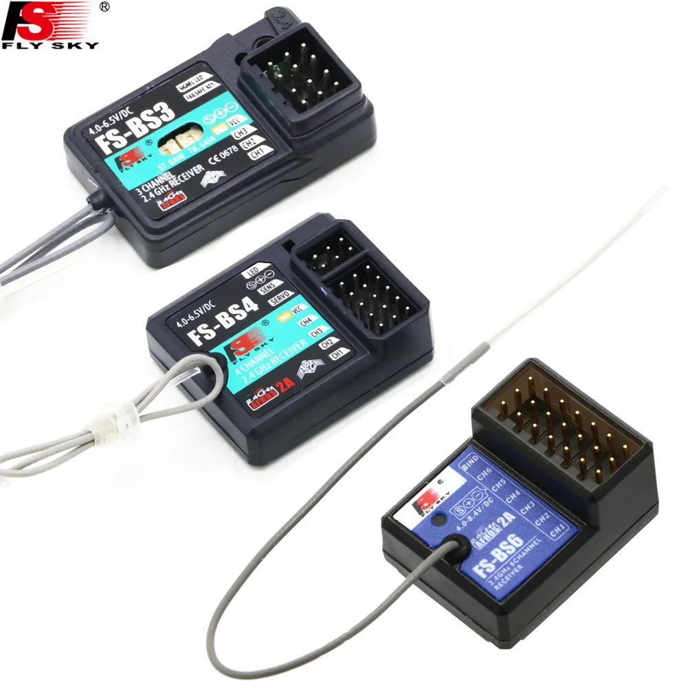 Flysky FS-BS6 FS-BS3 FS-BS4 Receiver with Gyro Stabilization for Flysky FS-IT4S/ FS-GT5 Remote Control Transmitter