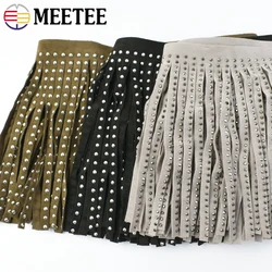 2/3M Meetee Velvet Leather Tassel Sequin Rivet Diamond Row Tassels Lace Suede Fringe Jacket Coat Decor DIY Sewing Accessories