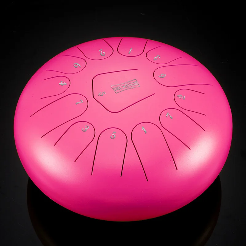 Hooqu Direct Selling New Models Pretty 13 Tone 12 Inch Hand Tapping Steel Tongue Drum