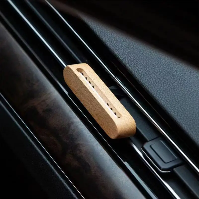 Car Aromatherapy Diffuser Air Scent Solid Color Lasting Diffuser Wooden Car Air Aromatherapy Car Perfume Decoration accessories