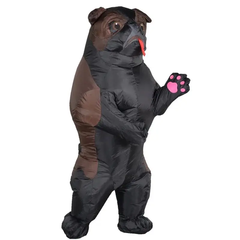 Inflatable Dog Costume for Adult Funny Blow Up Costumes Party Bulldog Cosplay Outfit Inflatable Animal Halloween Costume