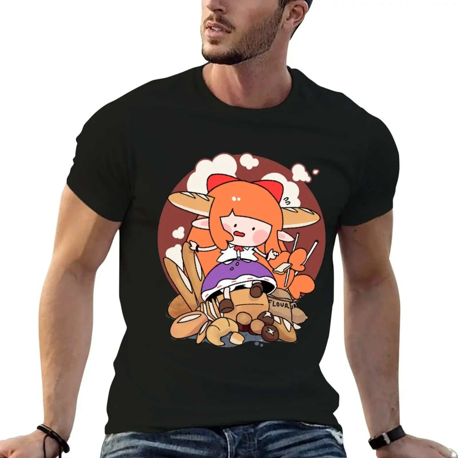 Suika Ibuki: Bread Lord T-Shirt new edition shirts graphic tee anime shirts men