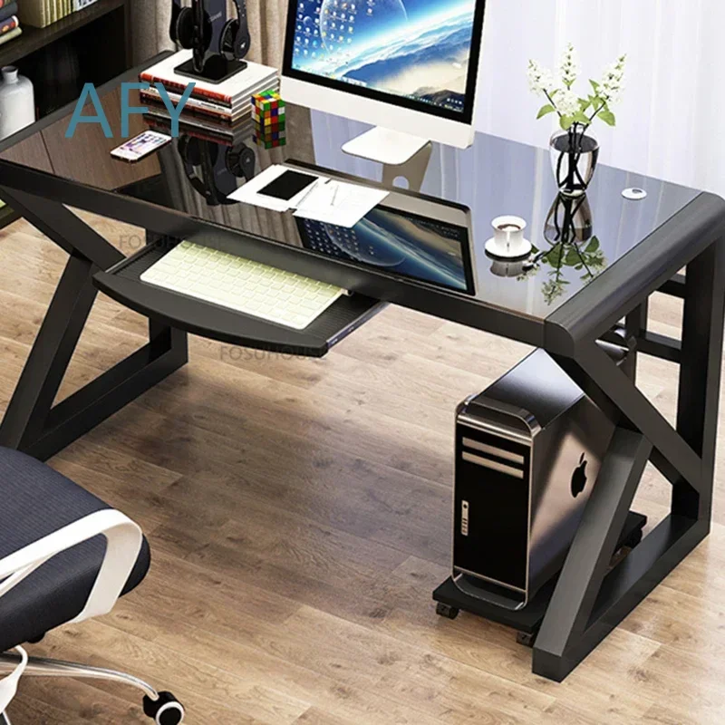 Modern Tempered Glass Esport Tables for Office Furniture for Gaming Desk for Computer Desk for Home Office for Study Desk for