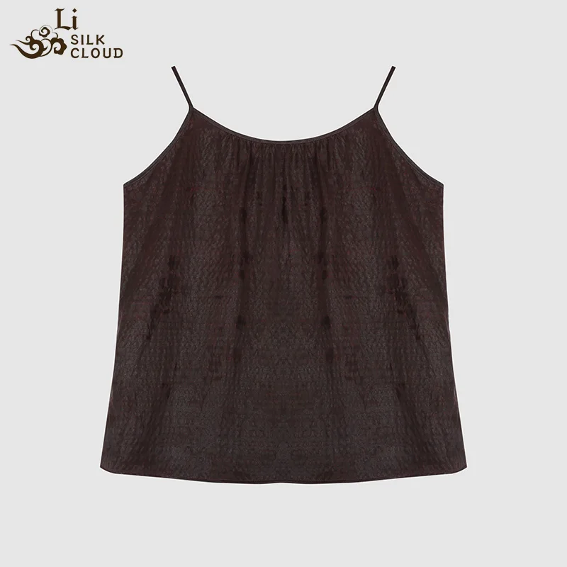 LI SILK CLOUD xiangyunsha Handmade Traditional Silk Vest- Skin-Friendly Silk Fabric,Comfortable Daily Guangdong Black Pearl
