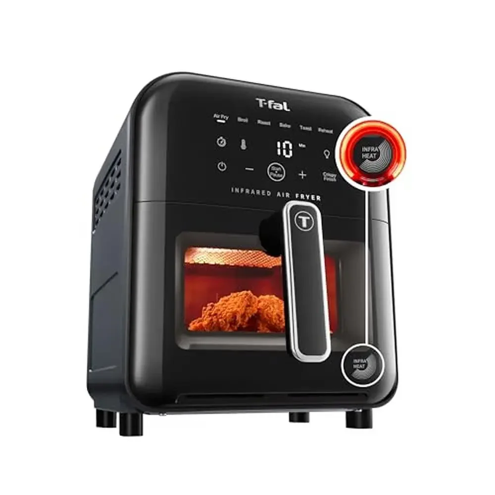 Infrared Air Fryer 7 in 1 Premium Infra-heat Technology Extra Crispy Fast Heat-up 6.3 Quart 1550W Touch Screen Digital Always On