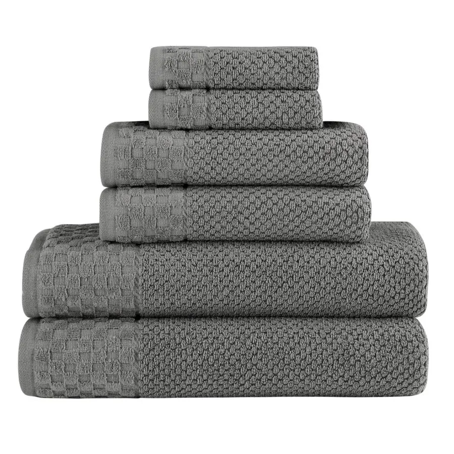 

Роскошный набор полотенец CTT из 6 предметов, 100 турецких хлопок, быстросохнущий, очень впитывающий, удобный, включает 2 банные полотенца, 2 полотенца для рук