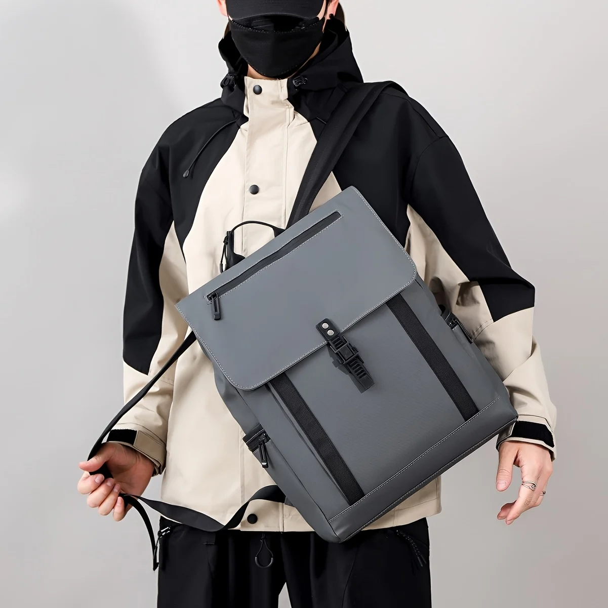 حقيبة ظهر كاجوال جديدة للرجال للخروج بسعة كبيرة حقيبة ظهر للكمبيوتر حقيبة مدرسية عصرية خفيفة الوزن للطلاب #5