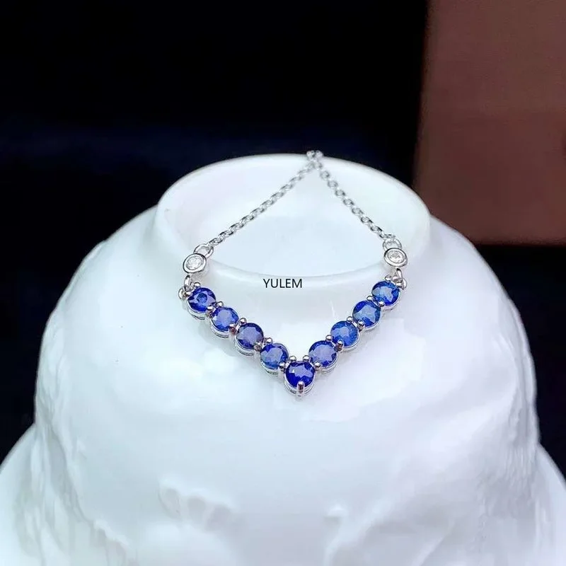 YULEM Natural AAAA Sapphire 3mm Magic Blue Sri Lanka Sapphire Charms for Jewelry Making