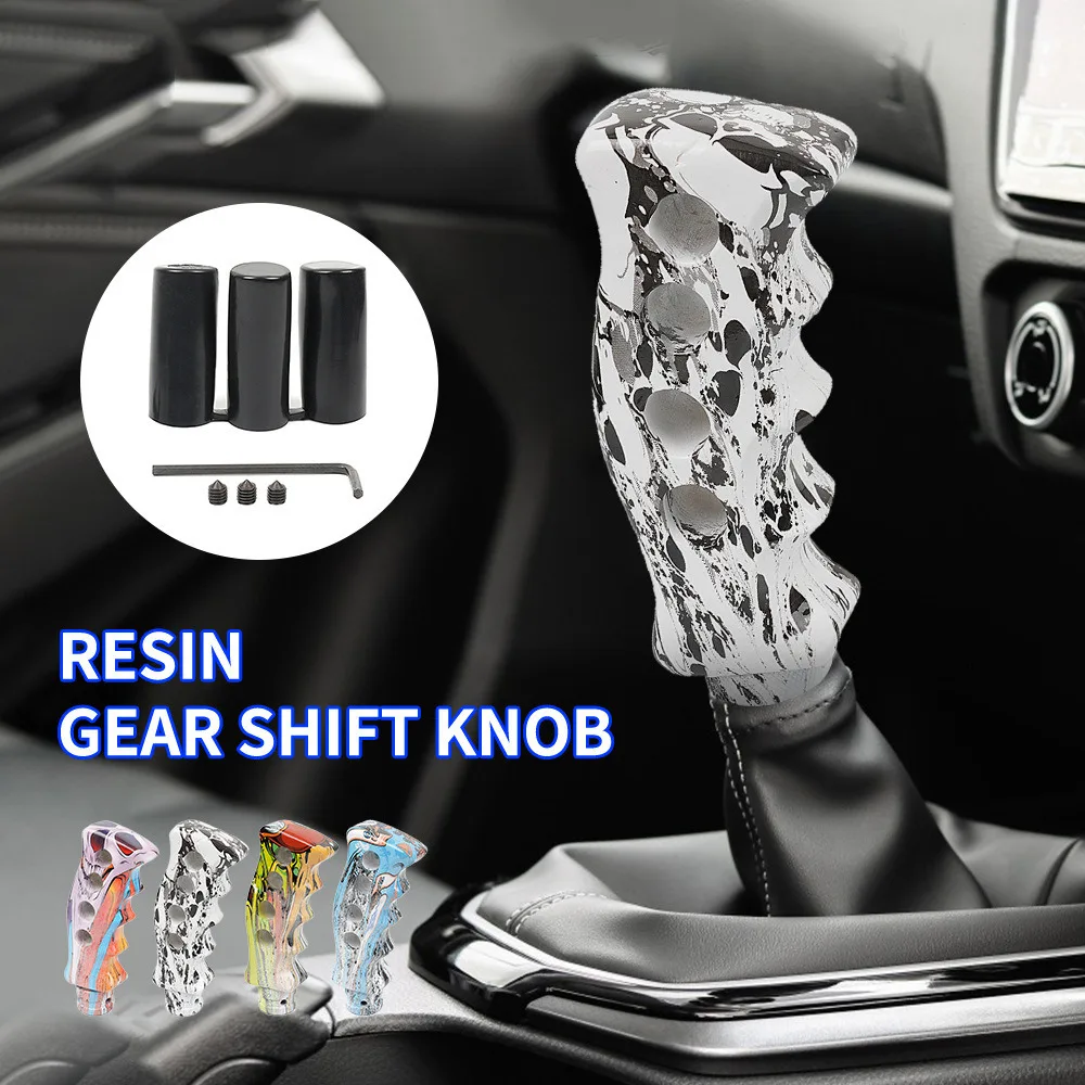 Car modification accessories: knife handle, four hole gear shift head, graffiti resin gear shift head, gear shift lever