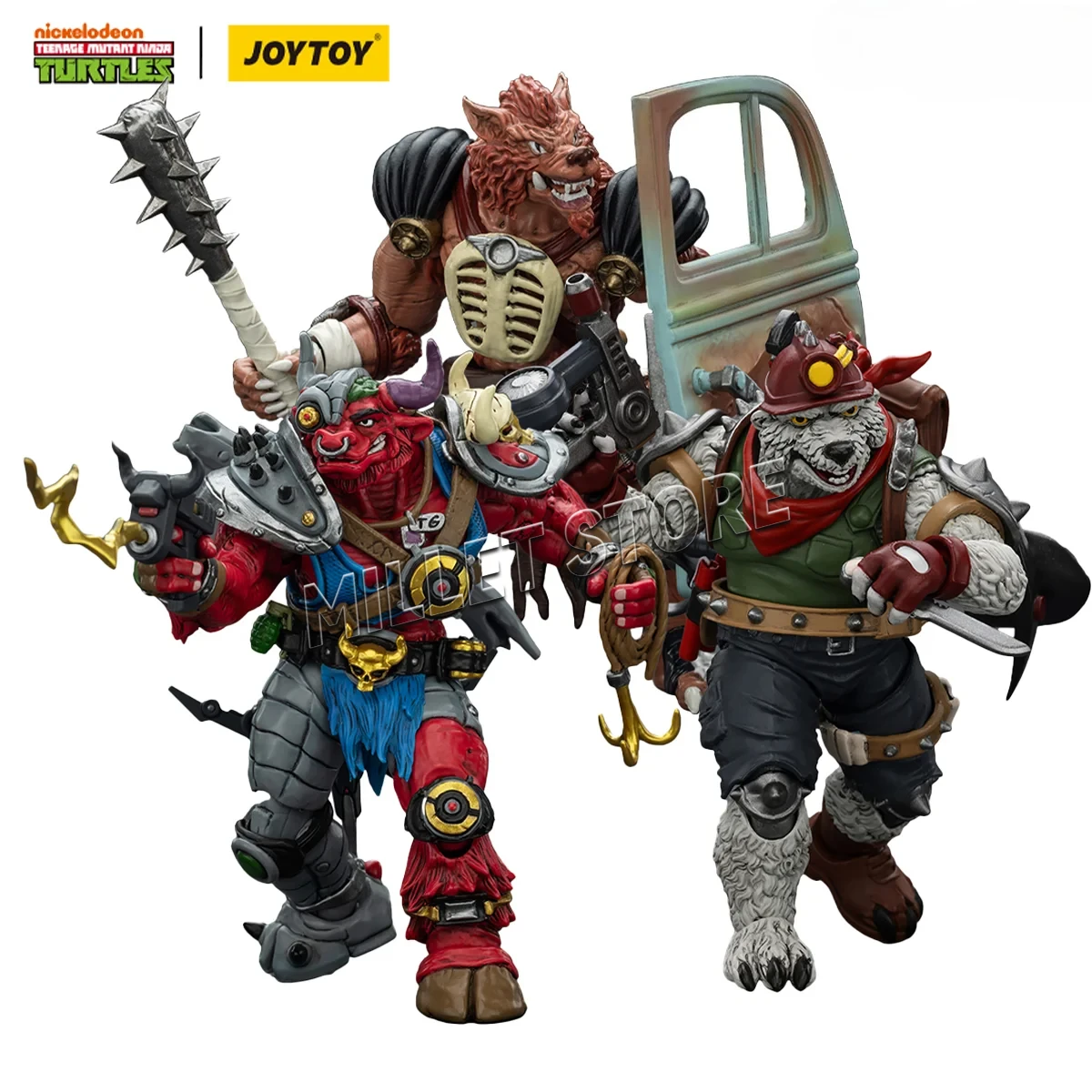 

Original Genuine JOYTOY TMNT 1/18 Action Figures TMNT-Dirtbag-Groundchuck-Rahzar 3PCS Figure Finished Model Kit