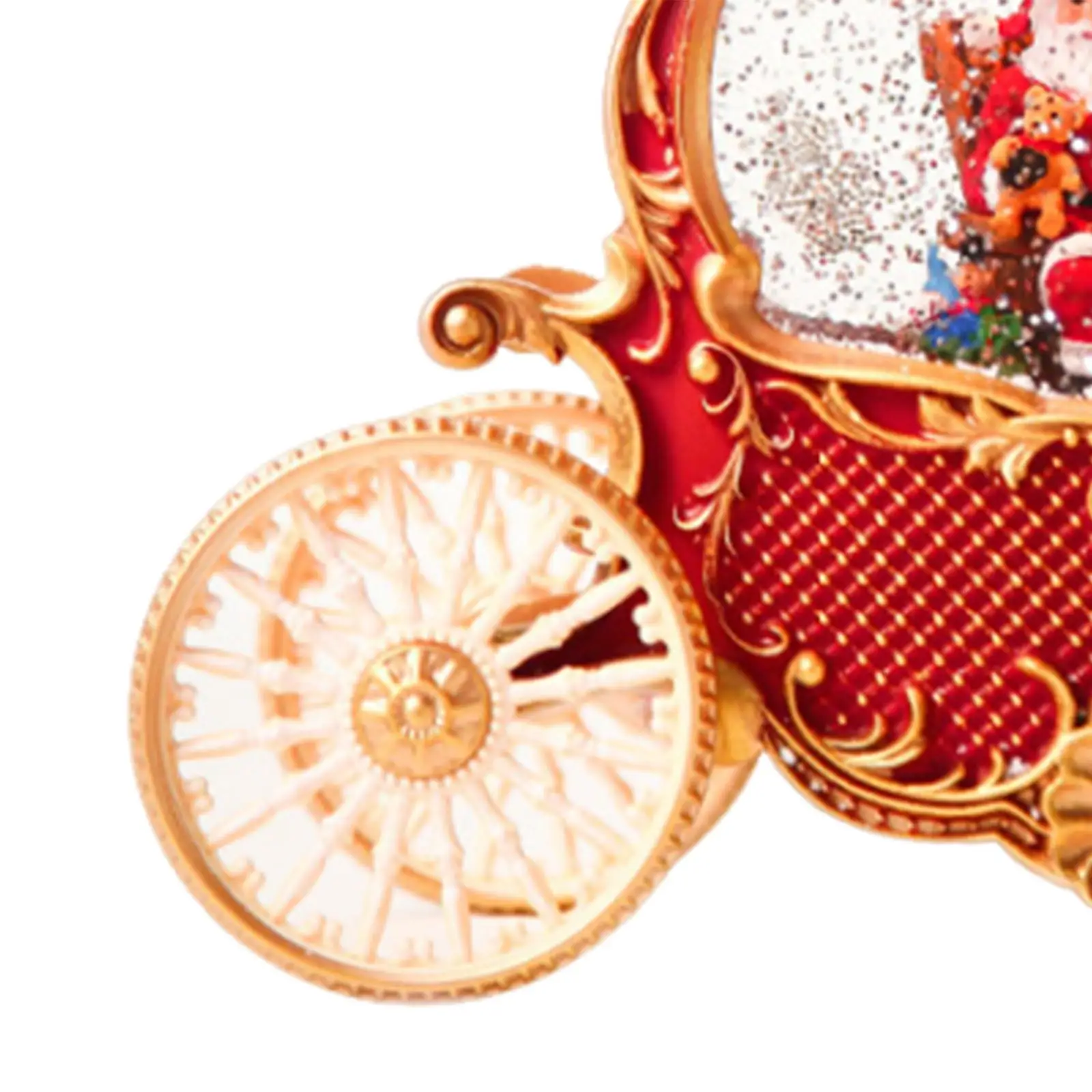 Christmas Snow Globe, Christmas Carriage Snow Globe, Santa Claus Figure Musical Globe Decoration for Mom Dad Daughter Son