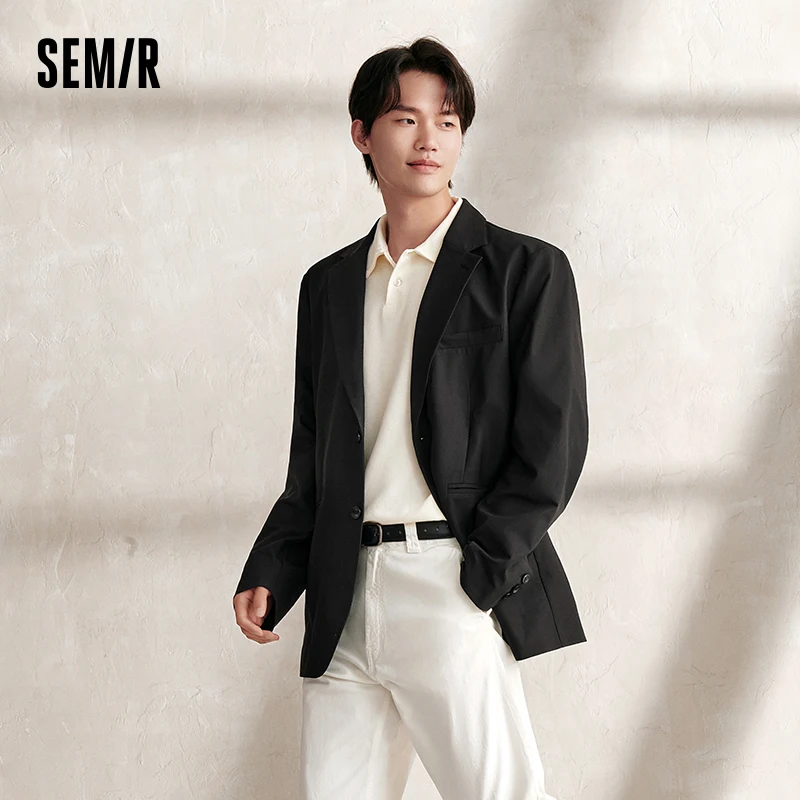 Semir Suit Men Casual Suit 2024 New Autumn Urban Business Commute Style Men Suit Jacket with Simple Solid Color