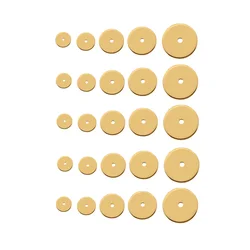 50pcs Stainless Steel Flat Disc Spacer Beads Gold 4mm-10mm Blank Round Loose Beads for Jewelry Making DIY Craft Hole 1.2mm