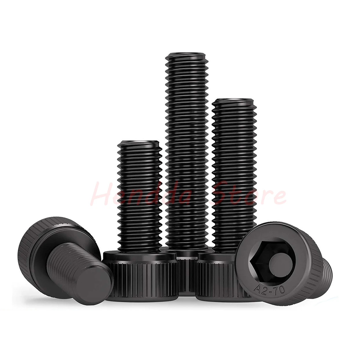 M2 M2.5 M3 M4 M5 M6 M8 M10 M12 Black A2 304 Stainless Steel DIN912 Hexagon Hex Socket Head Cap Allen Bolts Screw