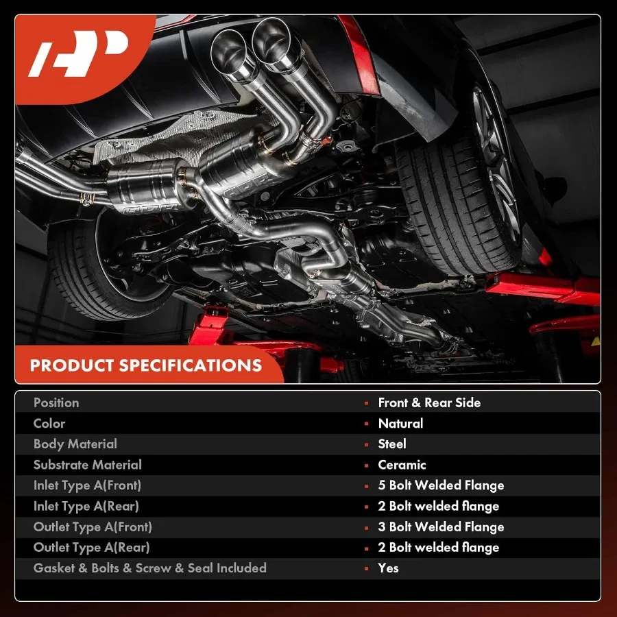 Kit convertitore catalitico collettore di scarico anteriore e posteriore 2 pezzi DirectFit compatibile con Nissan Rogue 20082013 2.5L e 20142015 R