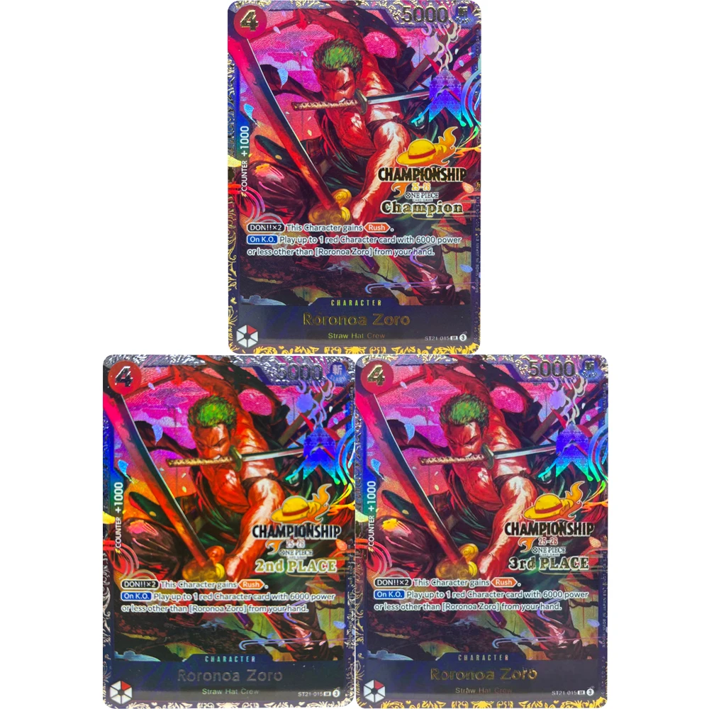 

Коллекционные карточки ONE PIECE GAME: Ророноа Зоро, Чемпион 2-го и 3-го мест, DIY, высококачественные, сделанные своими руками, игровые аниме-карточки, подарок