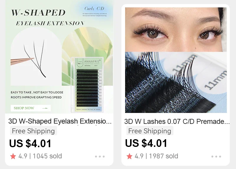 GAHAMACA Classic Individual Eyelash C/CC/D Curl Premade Classic Lashes Extensions Natural Soft Faux Cils Professional Cosmetics