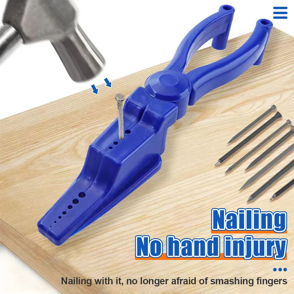 Nail Tool Safety Pliers Portable Safety Finger Protector, Nail Holder for Hammering, Easy to Position, Keep Your Fingers Safe