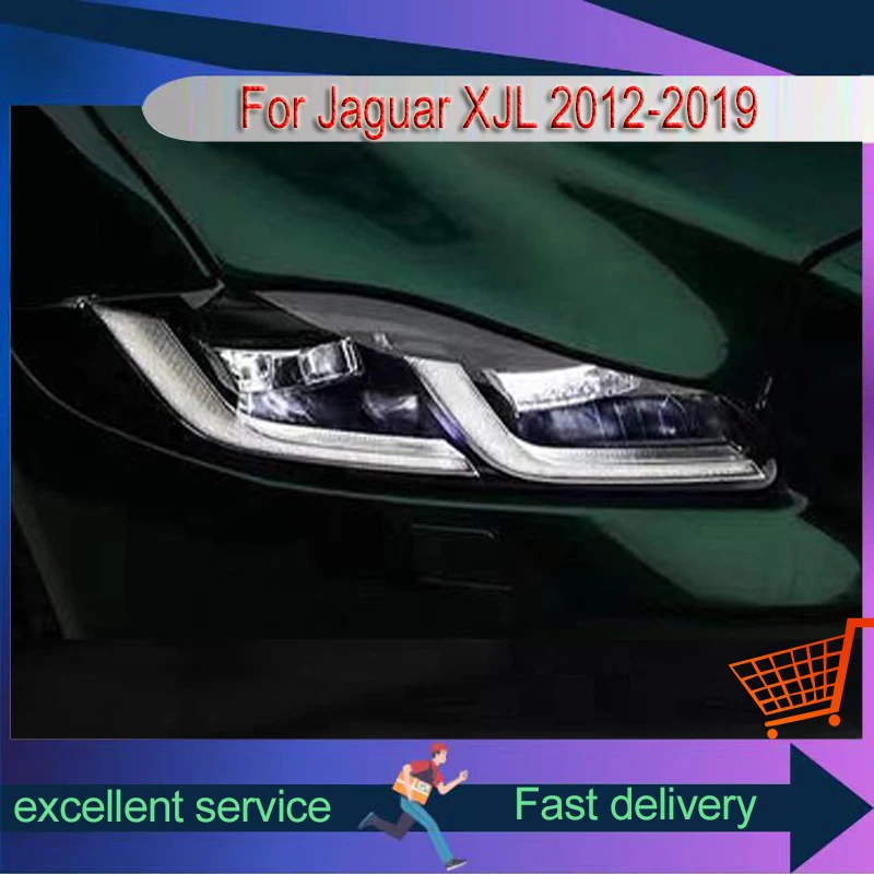 

Автомобильные аксессуары для Jaguar XJL 2012-2019, передняя зеркальная фара, передняя фара, полный зеркальный объектив проектора, автомобильные фары, автоматическая сборка