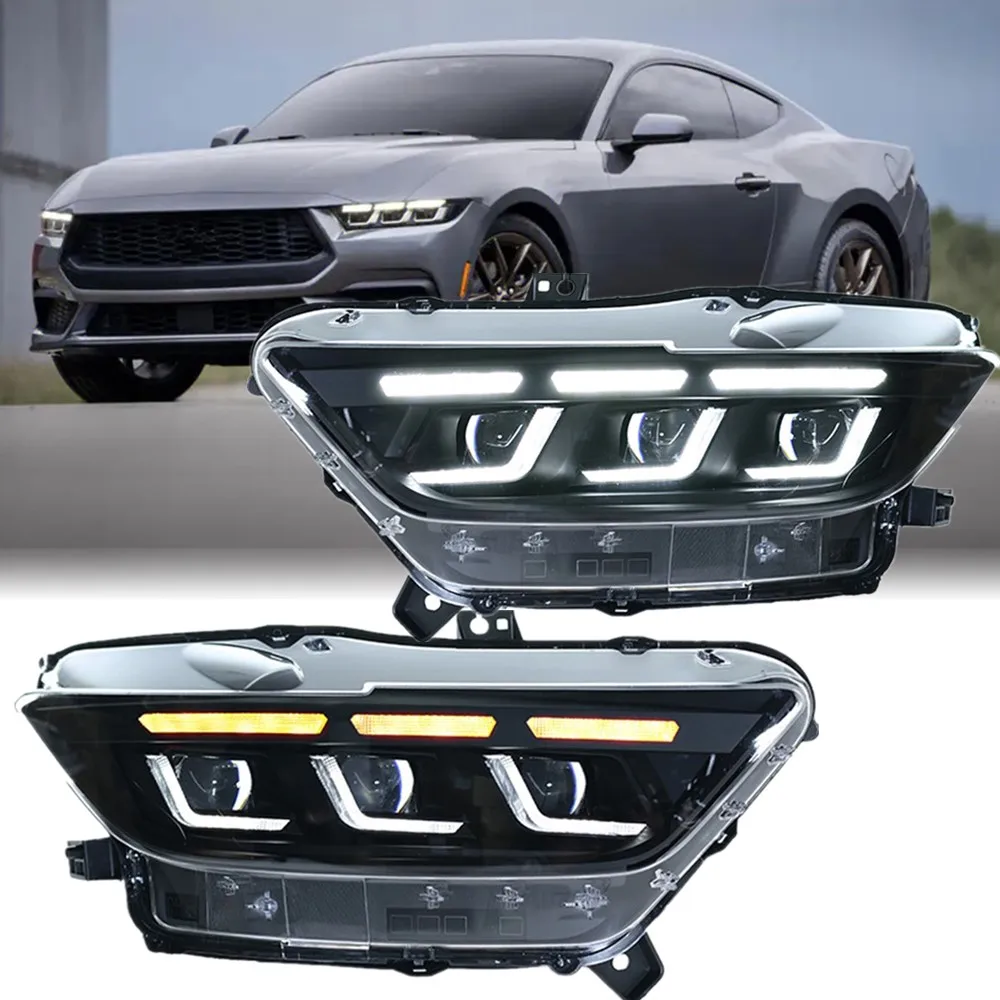 Car Front Lights For Ford Mustang LED Headlight 2015-2022 Mustang Headlamp DRL Lights Assembly Automotive Accessories