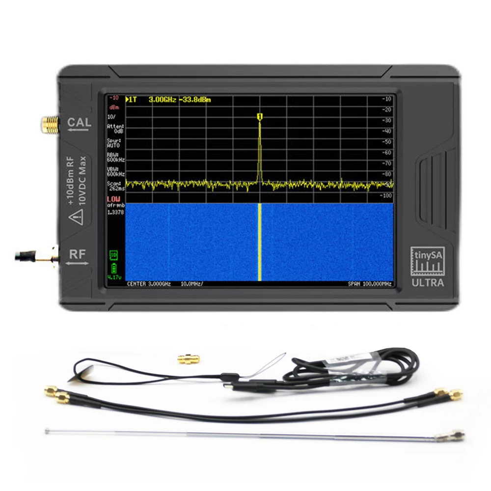 Original TinySA Handheld Spectrum Analyzer 2.8 / 4 Inch Touch Screen 100 K-5.3GHz Tinysa Ultra Spectrum Analyzers with Battery