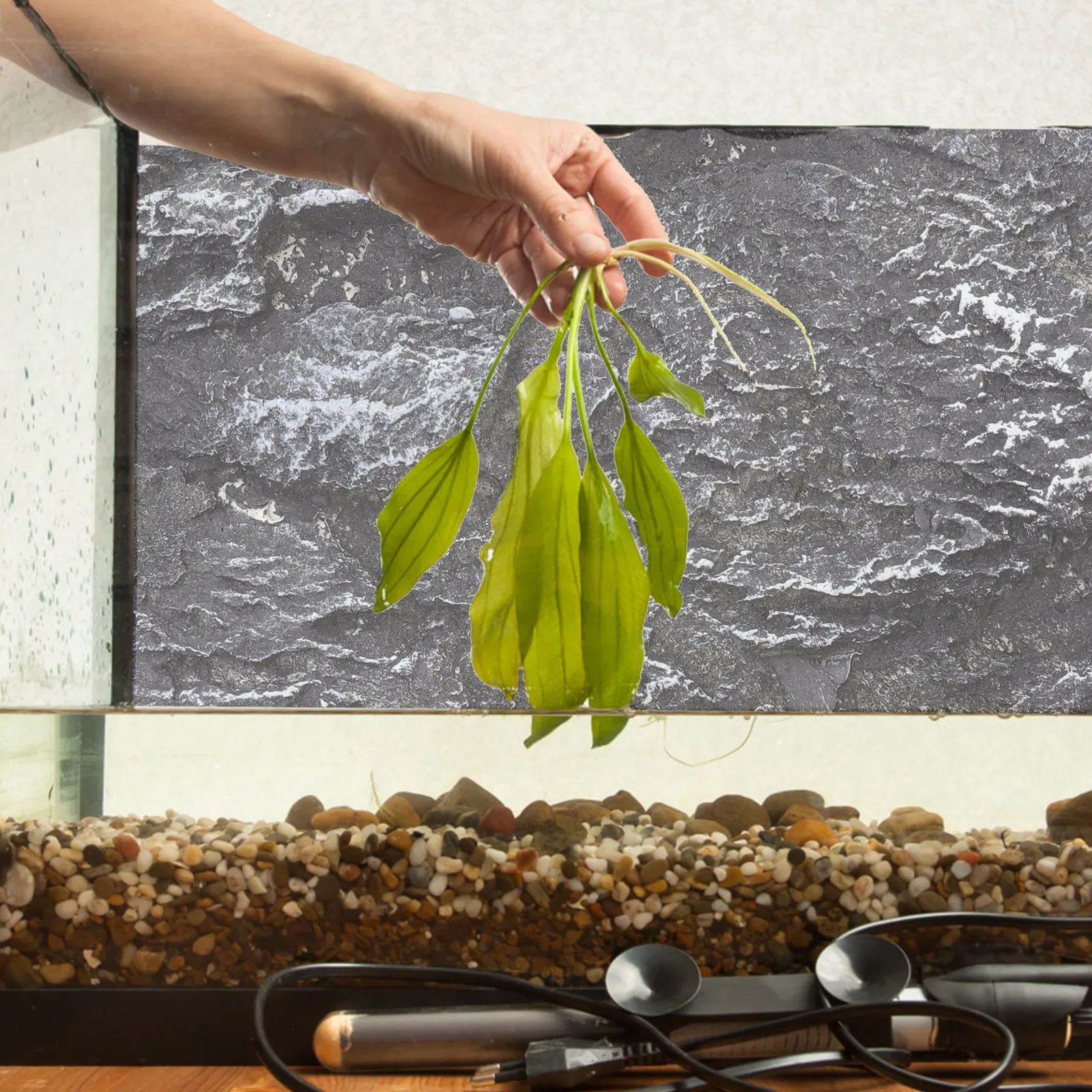 

Rock Panel Decor Reptile Background for Fish Tank Turtle Aquarium Wall Scene Decoration Natural Texture Climb Friendly