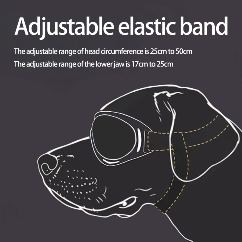 

Adjustable Elastic Strap Dog Eyewear Sun Protective Goggles For Hiking Motorcycle Ski Ride Comfortable Pet Sunglasses