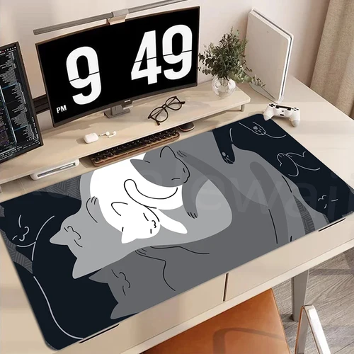 Imagen 2 del producto Alfombrilla de ratón para juegos 2026, alfombrilla de escritorio para Gamer con diseño de gato, alfombrilla grande para teclado, alfombra rosa para gato, alfombrilla para mesa para accesorios, alfombrillas para Mausepads