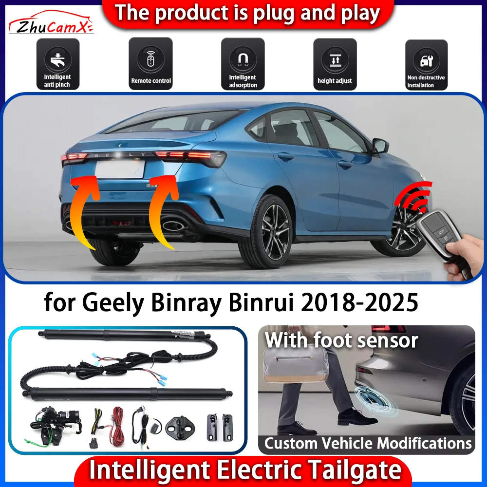 

ZhuCamX Smart Powered Tailgate System for Geely Binray Binrui 2018-2025 Automatic Intelligent Electric Trunk Lift Control Kit
