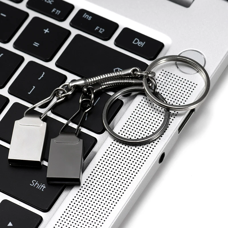 Mini Metal USB Flash Drive 128GB 64GB 32GB Black Silver Pen Drive 16GB 8GB Creative Business Gift Memory Stick Pendrive U Disk view 4
