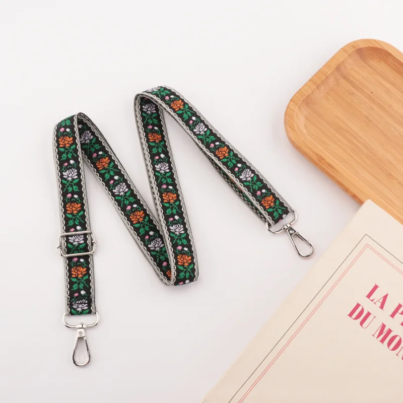 Nylon Shoulder Bag Strap Adjustable Women 2.5CM Bag Belt Strap Accessories Replacement Strap Wide Purse Strap Chain Bag Strap