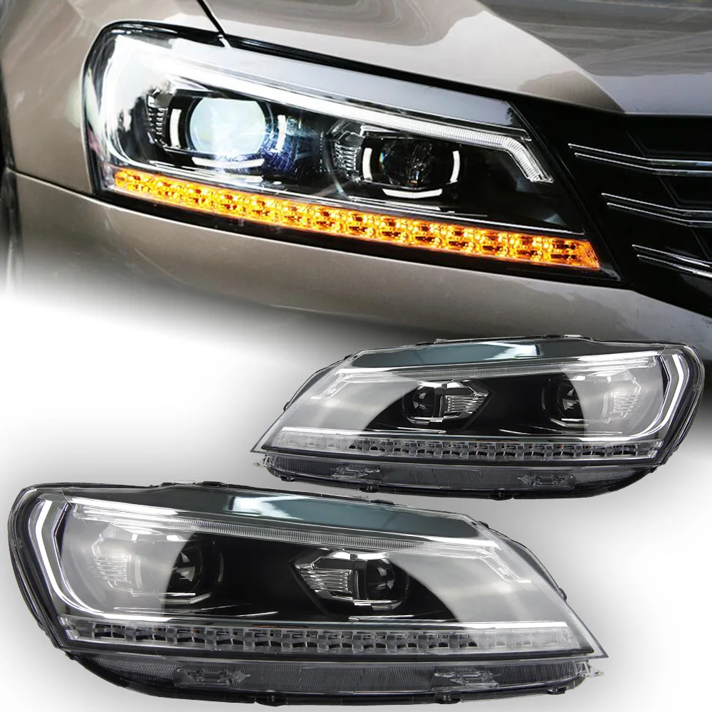 AKD Car Styling for VW Passat B7 Headlights 2012-2015 Passat LED Headlight DRL Hid Head Lamp Angel Eye Bi Xenon Auto Accessories