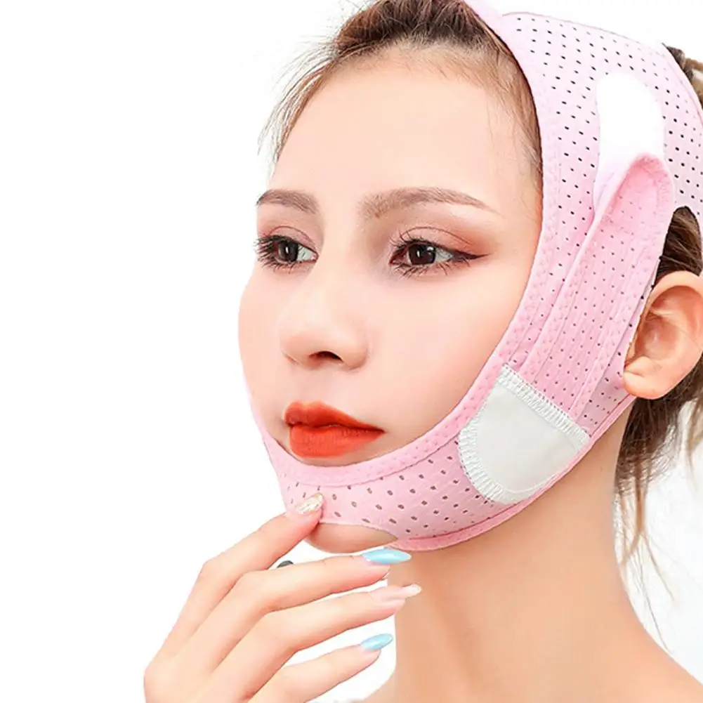 V-shaped Face Belt Face Lifting Strap for Women Men Reusable V Line Chin Tightening Belt to Prevent Sagging Eliminate Double