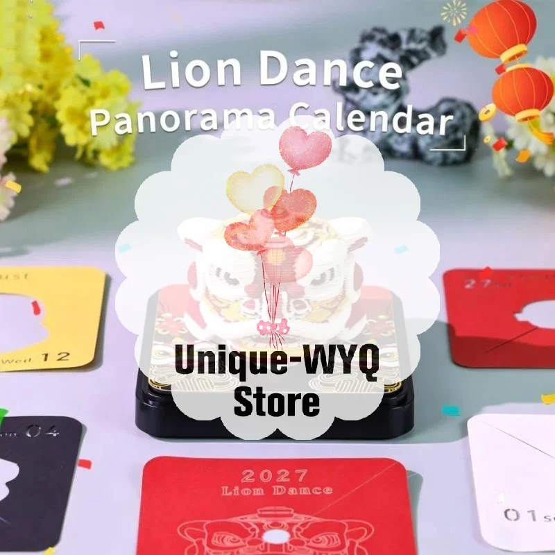 Time Piece Calendar 2027 Desk Calendar 3D Tear-away Calendar Paper Carving Art Memo Pad Notepad Christmas Desktop Decoration