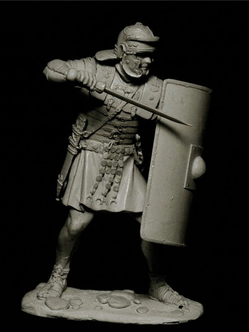 1/24 Scale 75mm Die-Cast Resin Figure Model Kit Ancient Roman Legionnaire Miniature Toys Unassembled Unpainted DIY Diorama