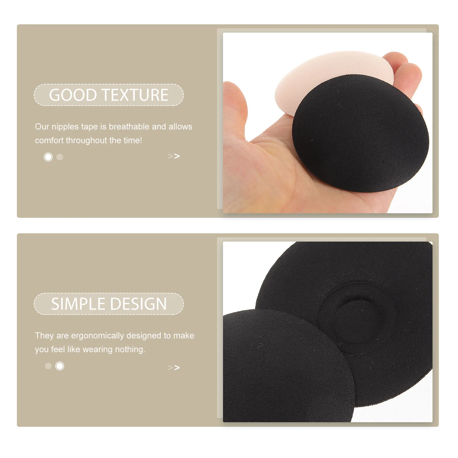 

3Pairs Ergonomic Design Breast Pads Durable Invisible Stickers for Women Breast Sticker Cover Stickers Female Sticker