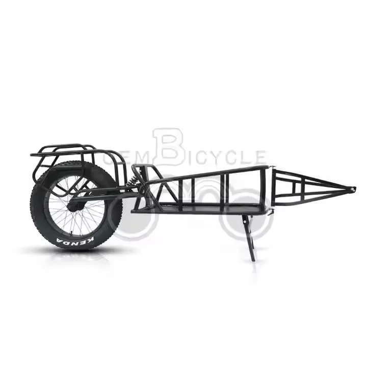 Bicycle Trailer, Mobile Cargo Carrier, Steel Frame, Maximum Load 80kg Convenient and Fast for Heavy Transportation