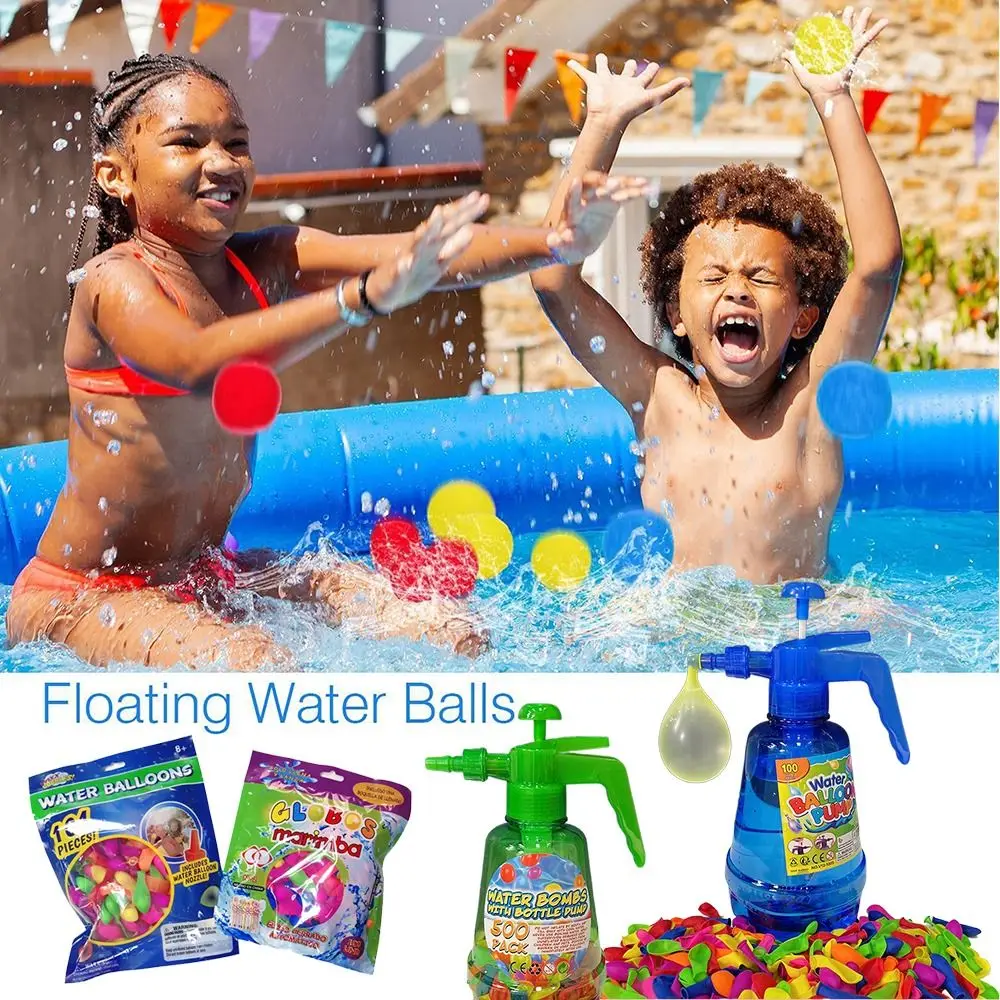 Bomba de agua de aire para actividades al aire libre, globos de sellado automático, juguetes de agua para piscina de arena, gran capacidad